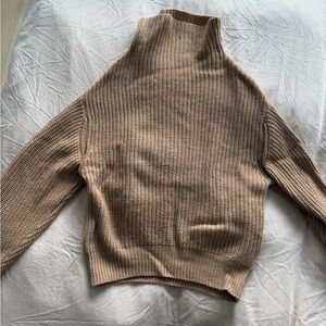 Wilfred Taupe Cowl Neck Sweater